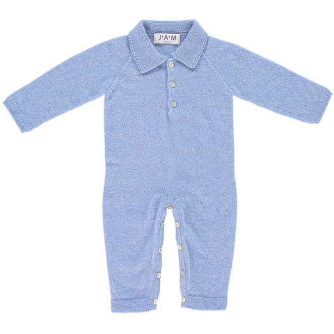 Klimt Cashmere Baby One-Piece - Blue  One-piece JAM London