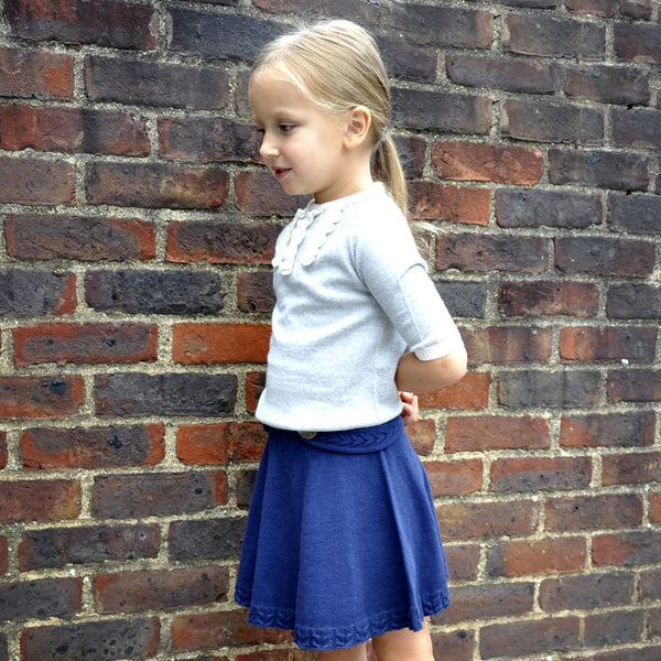 NEA Knitted Girls Skirt - Denim  Girls Skirt JAM London