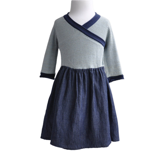 Ballerina Girls Dress - Blue Grey  Girls Dress JAM London