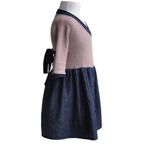 Ballerina Girls Dress - Blue Grey  Girls Dress JAM London