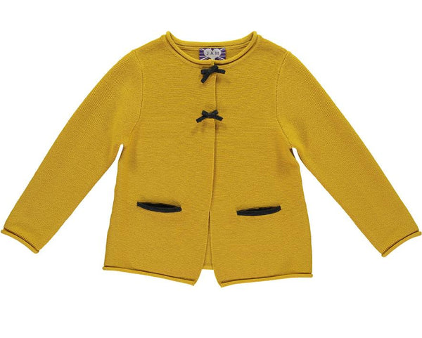 Bonnie Girls Cardigan - Mustard Yellow  Cardigan JAM London