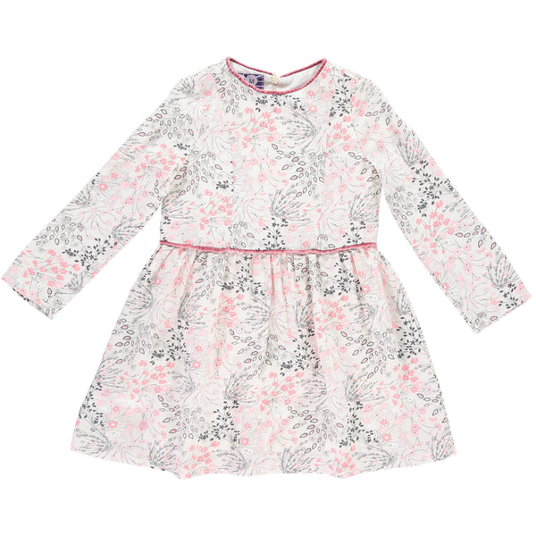 Cora Dress With A Floral Print - Cream  Dress JAM London