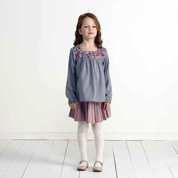 SOFIE - Girls Pleated Skirt by JAM – Dusky Pink  Girls Skirt JAM London