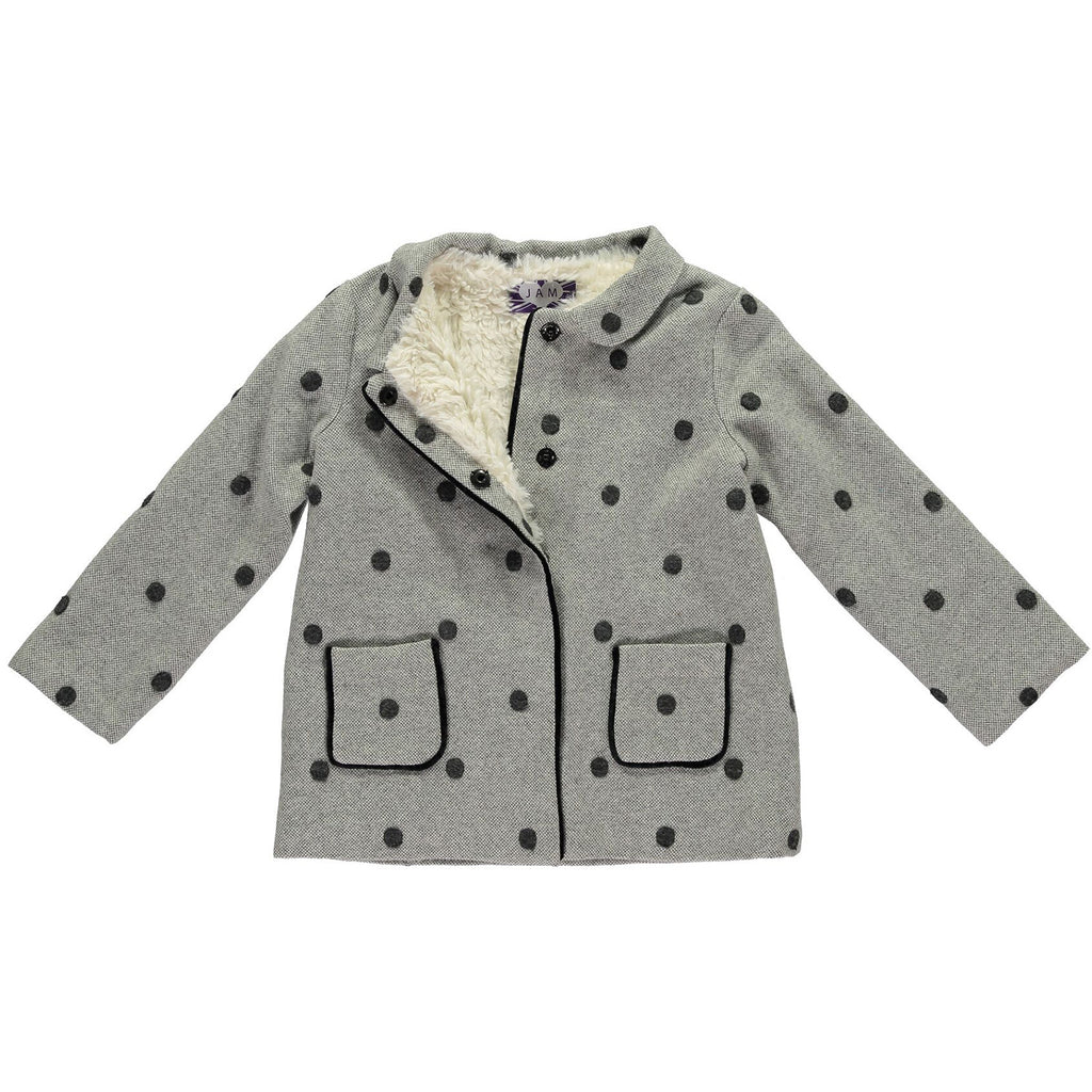 Girls grey wool sales coat