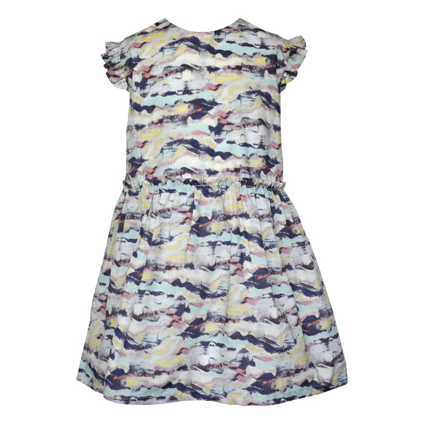 Fiona Fine Cotton Dress with Abstract Cloud Print - Multi  Girls Dress JAM London