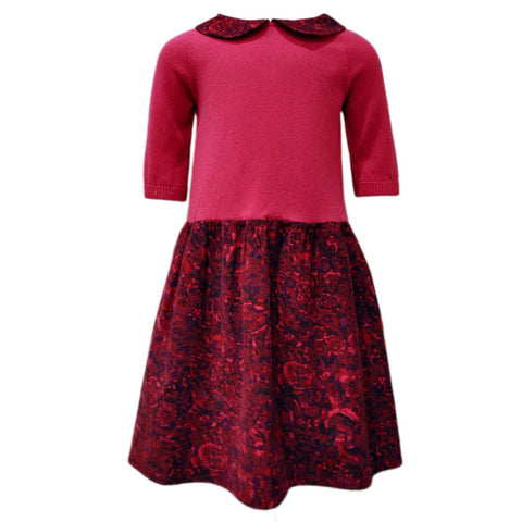 Mimi Liberty Print Girls Dress - Raspberry
