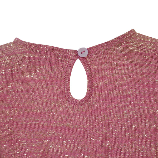 Lucy Cotton Sparkling Girls Top - Pink  Tops JAM London