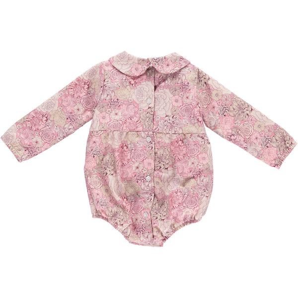 Libby Girls Liberty Print Floral Romper - Pink  bodysuit JAM London