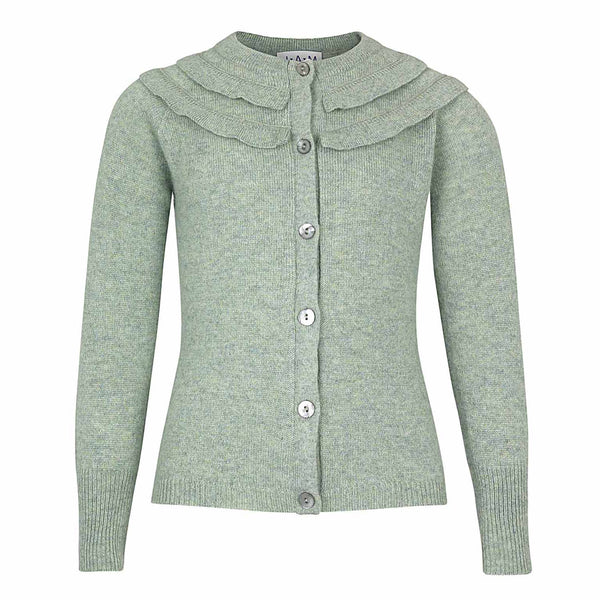 MILA Cashmere Girls Cardigan - Sage  Girls Cardigan JAM London