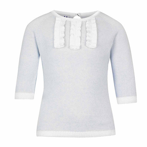 MILA Girls Summer Top - Grey Blue  Girls Top JAM London