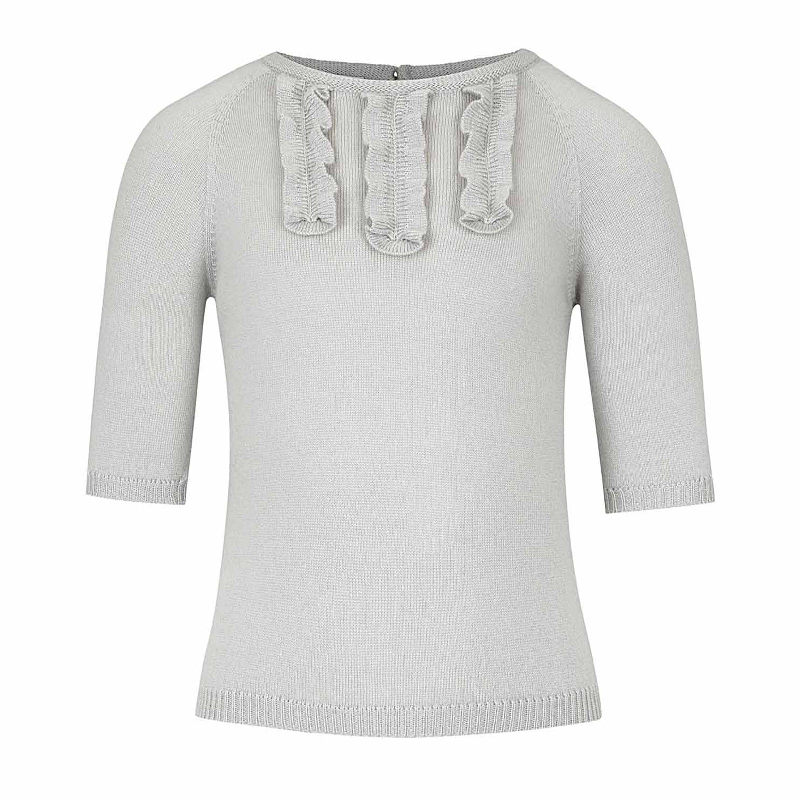 MILA Girls Soft Knitted Merino Wool Jumper Beige JAM London