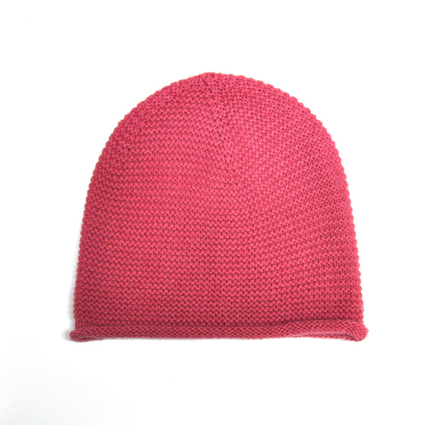 Knitted Beanie - 100% Cashmere - Pink  Childrens Hat JAM London