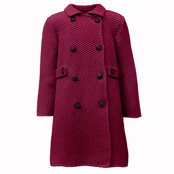 Reese - Girls Coat - Burgundy  Girls Coat JAM London