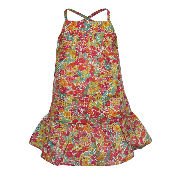 Sara Girls Dress with Liberty Print - Multi  Girls Dress JAM London