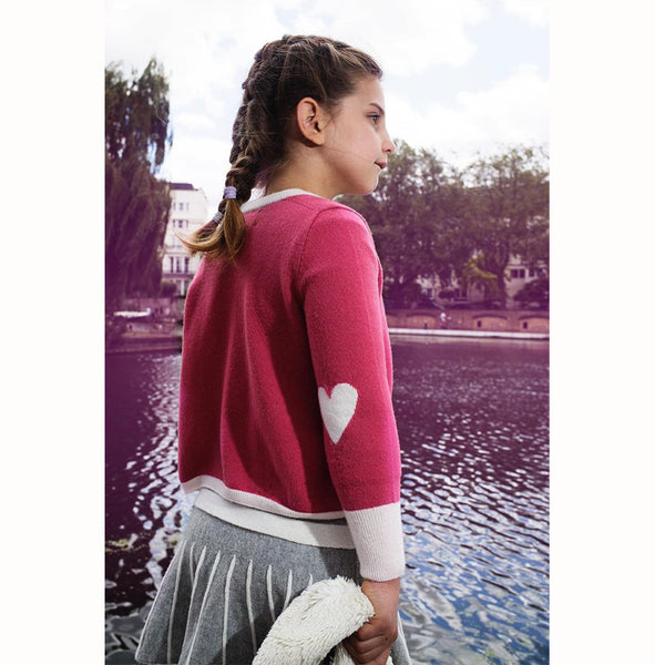 VIELA - Girls Cardigan - Navy  Knitwear JAM London