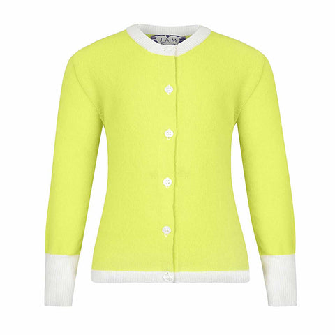 VIELA - Girls Cardigan - Lime  Knitwear JAM London