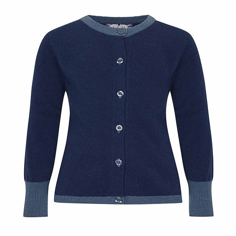 VIELA - Girls Cardigan - Navy  Knitwear JAM London