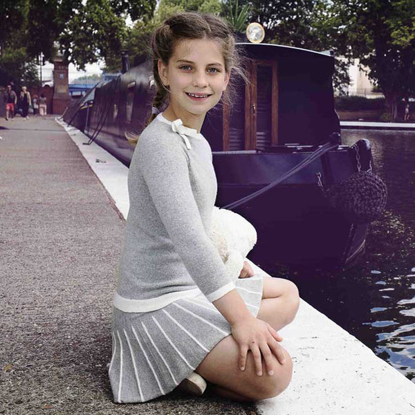 VIELA Skirt - Navy  Knitwear JAM London