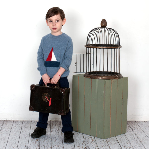 Denim Unisex Jumper With A Boat Motif - JAM London  Jumper JAM London