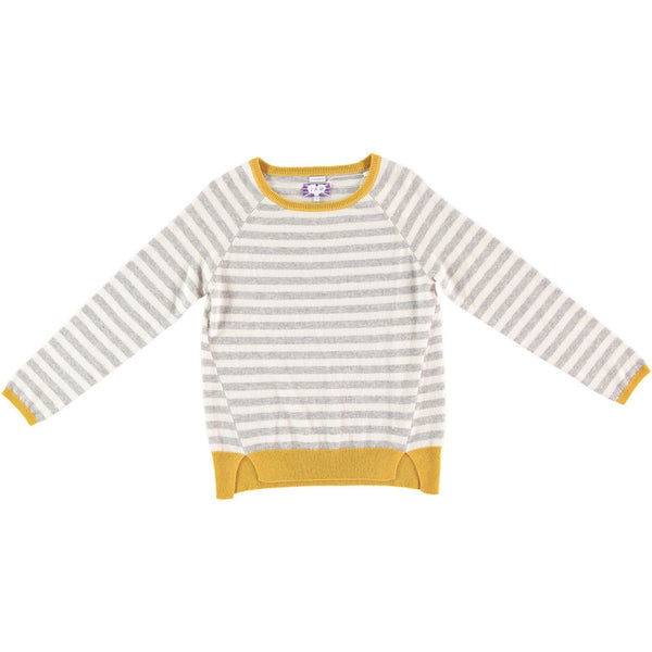 Striped Cashmere Women's Jumper - Grey  Jumper JAM London