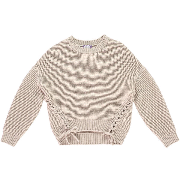 Chunky Oversized Ribbed Knitted Women's Jumper - Stone  Jumper JAM London
