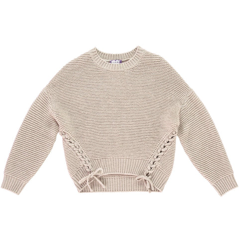 Chunky Oversized Ribbed Knitted Women's Jumper - Stone  Jumper JAM London